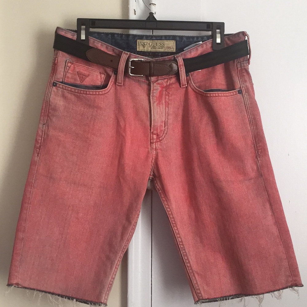 Guess Denim Shorts with Polo Ralph Lauren Belt